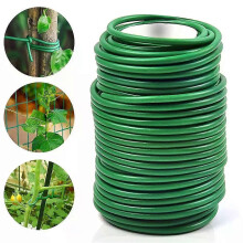 8m/10m Gardening Cable Ties Plant Twine Green Flexible Bendy Garden Support Wire Cable Tie Reusable