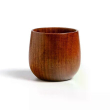 A84E-Holzbecher, Massivholzbecher, Massivholz-Wasser-Teetasse für Küche, Wohnzimmer, C