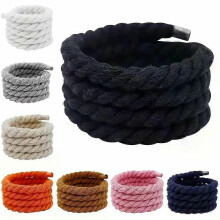 8 mm breites, natürliches, gedrehtes Baumwollseil, dreisträngiges, buntes Seil, DIY-Schuhe und Bastelzubehör
