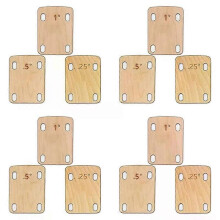 ABHS-12Pcs Gitarre Neck Shims Solid Maple Holz Gitarre Neck Shim Schutz 025 05 Und 1 Grad Gitarre