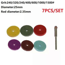 6x 235mm slijpschijf nylonvezel schuurpunt T-vormige slijpkop schuurschijf