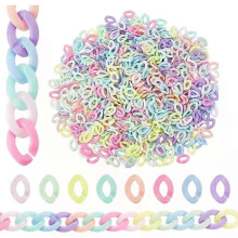 Akryyliliitosrenkaat 800 kpl 8 väriä soikea pikalinkkiliittimet avoimet liitosrenkaat Candy Colors Link