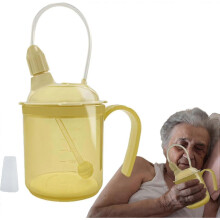 Aikuisten Sippy Cup vanhuksille roisketiivis juomakuppi, 300 ml roiskevesisuojakuppi - vammaisten tarvikkeet