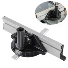 Aluminiumlegering vinkelplatta linjal för bordssåg Tryckblockstaket Justerbar geringsmätare Träkapning