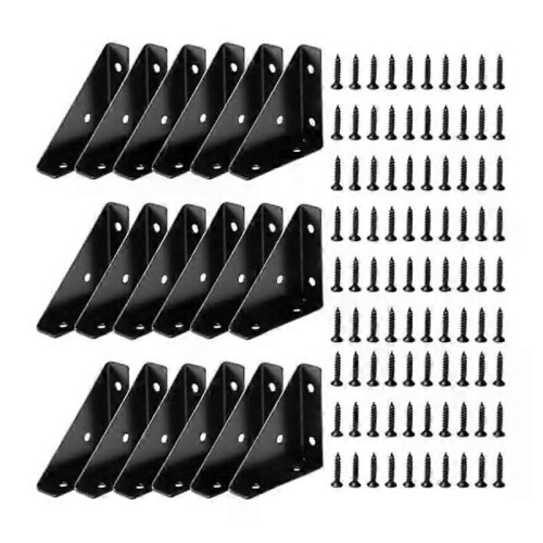 Soporte de ángulo triangular para estante, conector de mesa de esquina para mesa de cama, 66 mm x 66