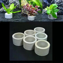 Akvariumdekorationer Keramisk ring akvarium växt Fixeringskruka Polka Vattenväxter Krukplanteringscylinder