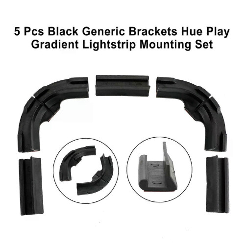 Artudatech 5 pezzi staffe generiche nere Hue Play Gradient Lightstrip set di montaggio