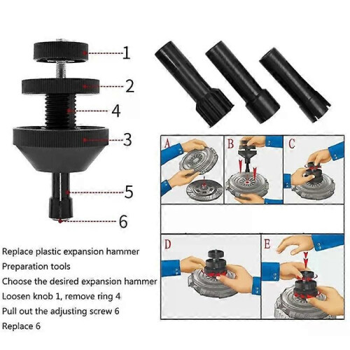 Auto Clutch Alignment Demontering Tool Hål Corrector Universal Alignment Anti-slip Centrering Demontering 2