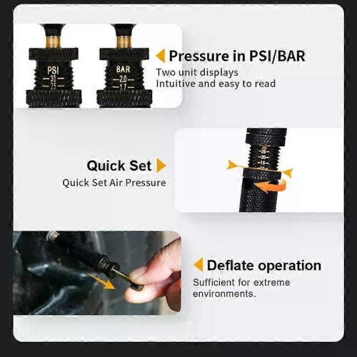 Automatic Tire Deflators Set Of 4 Adjustable Pressure Suitable For Offroad Vehicles Motorcycle Use Includes 1