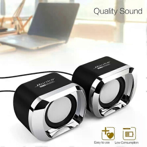 Bonks High Power Full Range Stereo Subwoofer PC Speaker Draagbare Bas Muziek DJ USB Computer Speakers 1