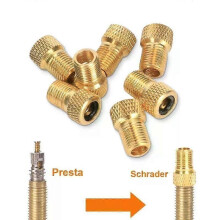 Fiets Presta naar Schrader Adapter Koperen FV naar AV Ventiel Converter voor Fietsbanden Vergulde Bandenpomp