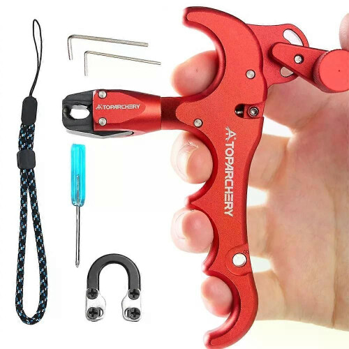 Bow Release for Compound Bow 360 Rotating Aluminum 4 Finger Archery Release Trigger with Accessories 1