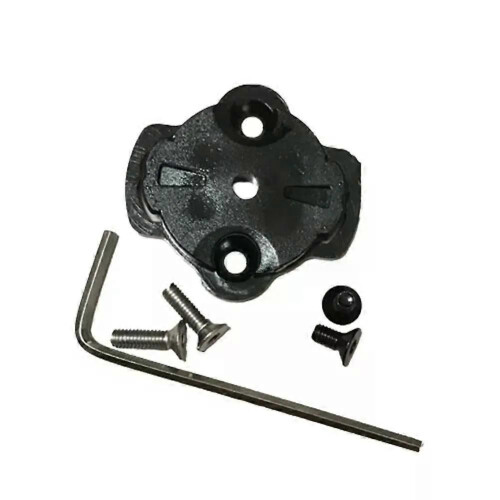 Adattatore per supporto per computer da bici in plastica nera e acciaio per supporto per luce flash