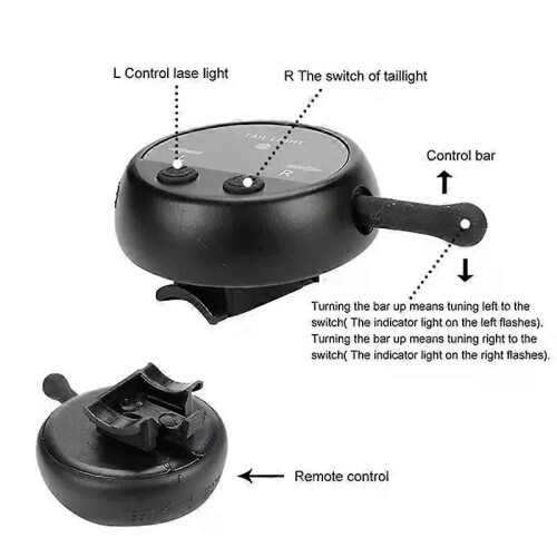 Bike Warning Tail Light USB Rechargeable Smart Wireless Remote Control Turn Signal Warning Brake Light 2