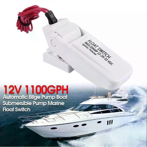 Bilge Pump Automatic Control Switch 12-32V Automatic Bilge Water Pump Float Switch 1100GPH Hardware 1