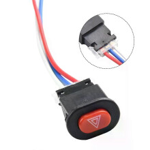 Interruttore a pulsante per moto 1x 40x25mm Accessori Luce di emergenza Modificata Plastica Scooter