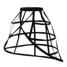 Jupon cerceau cage pour femme, jupe crinoline irrégulière, panier blanc et noir, jupon de mariée, tournure