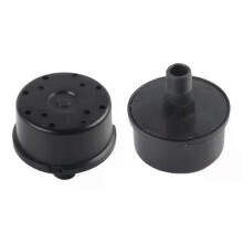 Zwarte kunststof mannelijke schroefdraad uitlaatgeluiddemper luchtfilter demper compressor 16mm pneumatische
