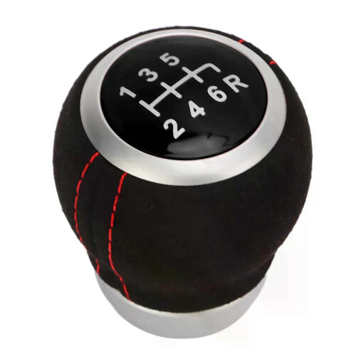 Car 6 Speed Gear Shift Head Silver Ring Ergonomic Wear Resistant Replacement for Subaru 1