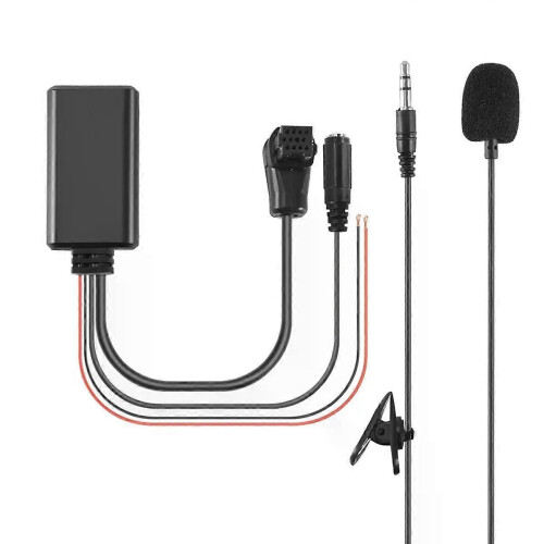 Adattatore per chiamate gratuite Bluetooth 50 Aux per auto, microfono, vivavoce, telefono cellulare,