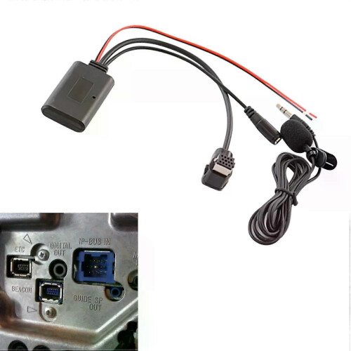 Adattatore per chiamate gratuite Bluetooth 50 Aux per auto, microfono, vivavoce, telefono cellulare, 1