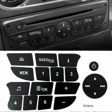 Autoknop Reparatiestickers Zwarte Audioknop Reparatiestickers Accessoires voor Twingo voor Renault