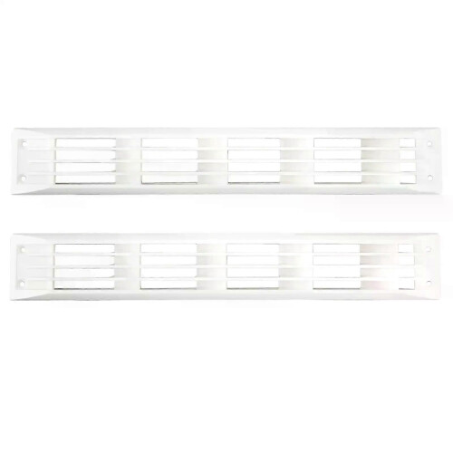 Cubierta de rejilla de ventilación rectangular para barco, 2 piezas, color blanco, apta para caravana,