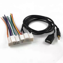 Auto CD DVD Harness Mp3 AUX USB Kabel Adapter Plug Voor Kia K2 K5 Sportage voor Hyundai IX35 Elantra