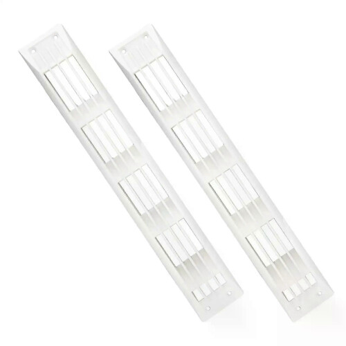 Cubierta de rejilla de ventilación rectangular para barco, 2 piezas, color blanco, apta para caravana, 1