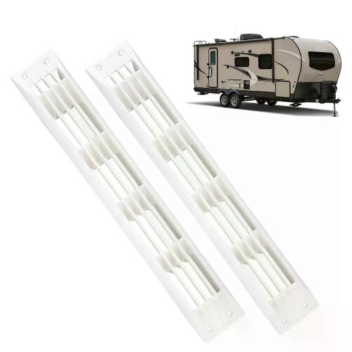 Cubierta de rejilla de ventilación rectangular para barco, 2 piezas, color blanco, apta para caravana, 2