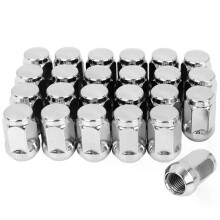 Auto Chrom Radmuttern Ausbuchtung Eichel Kegel Sitz Stahl Racing Bolt Kopf Abdeckung M14X15 M12x15 4/6/16cs