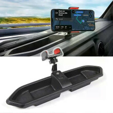 Organizador para salpicadero de coche con soporte para teléfono móvil y bandeja de almacenamiento para