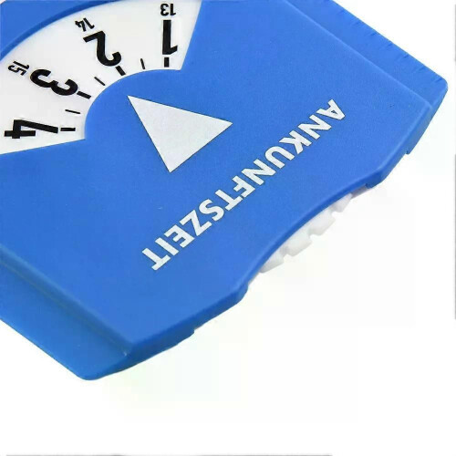 Car Parking Disc Timer Clock Arrival Time Display Blue Plastic Parking Portable Parking Lot Clock Arrival 2