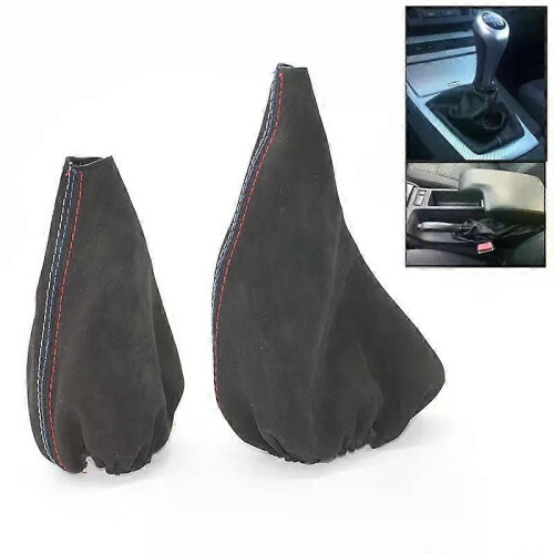 Copri cuffia leva cambio manuale per auto per BMW Serie 3 E36 E46 E30 E34 M3 Z3 Nero 2