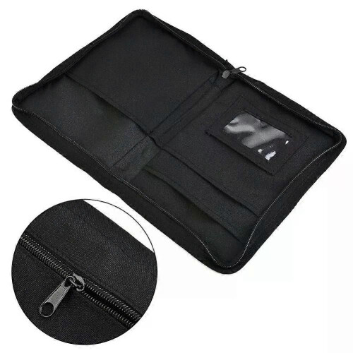Organizer per vano portaoggetti per auto, portadocumenti, tessuto Oxford 600D, nero. 1