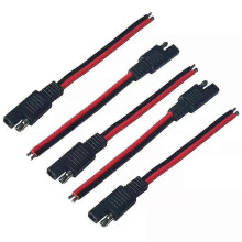 5 stuks 15cm SAE 2-pins snelkoppeling, ontkoppelplug 14AWG SAE verlengkabel, kabelboom voor motorfiets