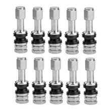 Autobandventiel 10 stuks Bolt-in auto tubeless wielbandventiel steel stofkap afdekking voertuig roestvrij