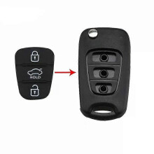 Autosleutelhoesje van siliconen met 3 knoppen voor Hyundai I20 I30 IX35 I35 Solaris RIO Elantra voor