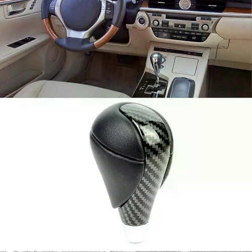 Carbon Fiber Leather Automatic Gear Stick Shift Knob For Lexus IS250 2006-2012 Automatic Transmission 1