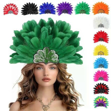Karneval Pailletten Krone Feder Kopfschmuck Feder Kopfschmuck Mardi Gras Zubehör 1920er Jahre Flapper