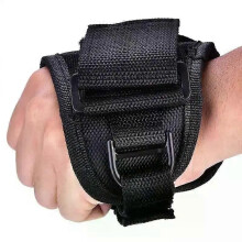 Gant de plongée portable noir avec lampe torche et support pour lampe de poche, accessoire sous-marin
