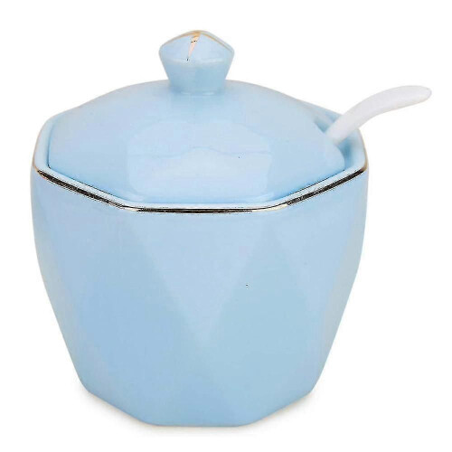 Dispenser Salt Container Ceramic Sugar Bowl With Lid And Spoon For Home And Kitchen For Simple Kitchen