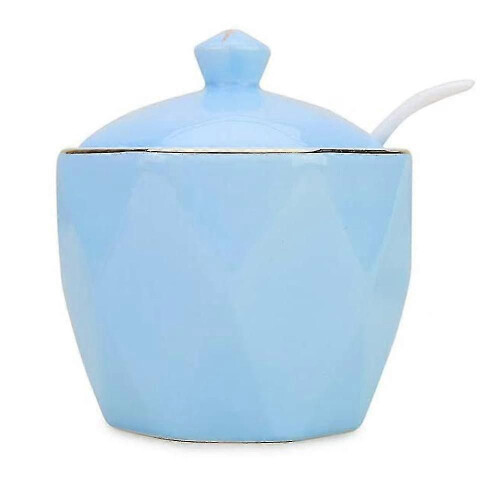 Dispenser Salt Container Ceramic Sugar Bowl With Lid And Spoon For Home And Kitchen For Simple Kitchen 1