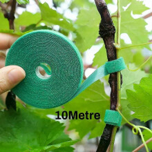Nastro di fissaggio per giardinaggio verde, 10 m x 12 mm, in 1 rotolo, riciclabile e riutilizzabile