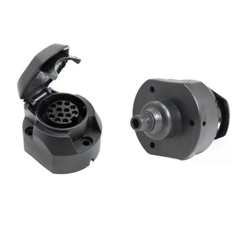 dolity 13 Pin Trailer Female Socket and Dust Cap Connector Tow Bar Towing Socket