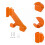 Support de suspension pour tronçonneuse, support pour outils électriques, orange, robuste, multifonctionnel, 5