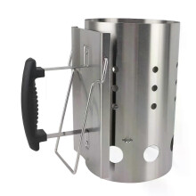 Camino d'accensione in acciaio inox portatile ed efficiente, per barbecue, campeggio, picnic
