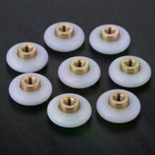 DRELD 8 stücke 18mm Dia Bad Dusche Tür Rollen/Läufer Räder Riemenscheiben Rad Ersatz Teil Für Dusche