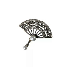 Spille a ventaglio in stile cinese per donne, spilla con strass, spilla in stile antico, spilla per