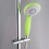 Support de pommeau de douche en ABS chromé, support de douche à clip sur barre de douche, support de 3